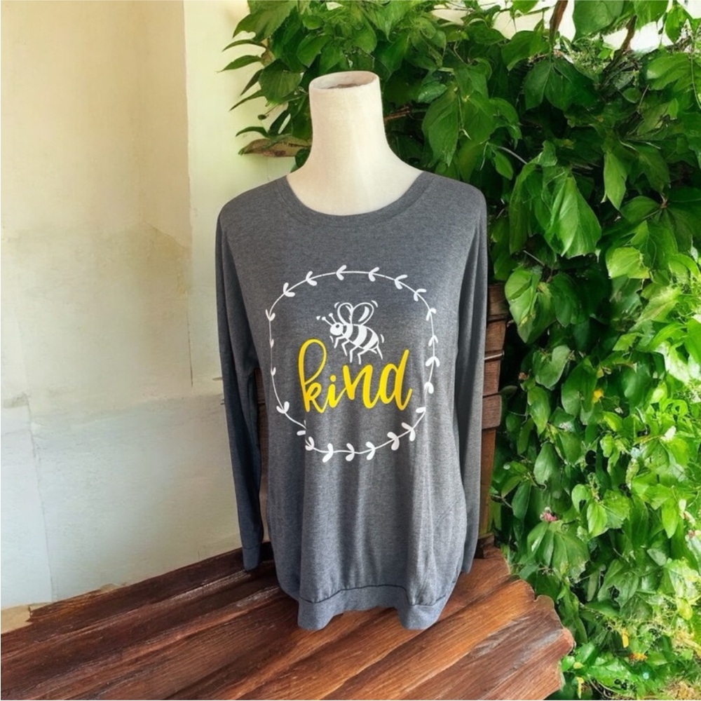 Be Kind Lightweight Grey Sweatshirt
